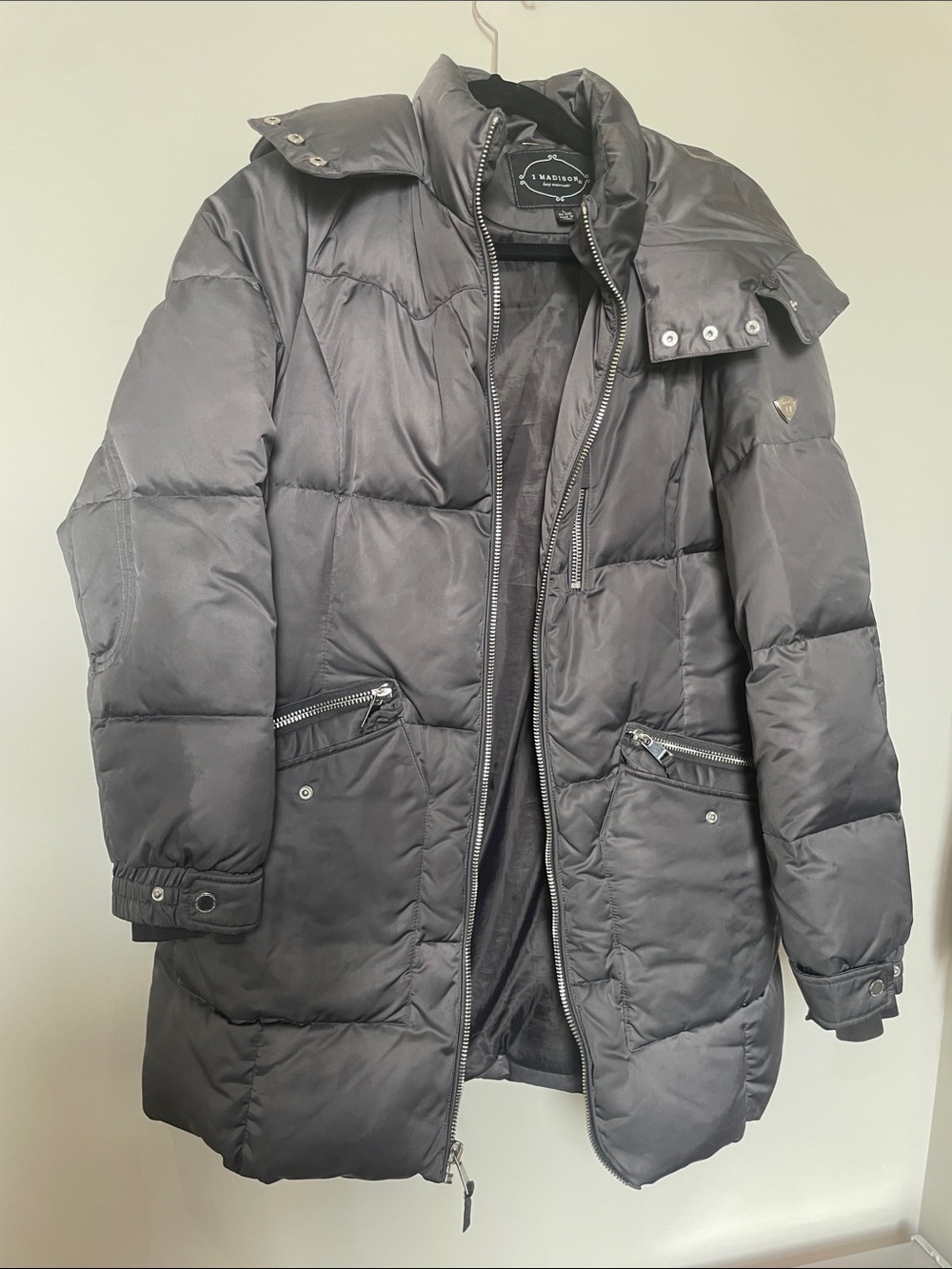 Woolrich Gray Quilted Puffer Jacket